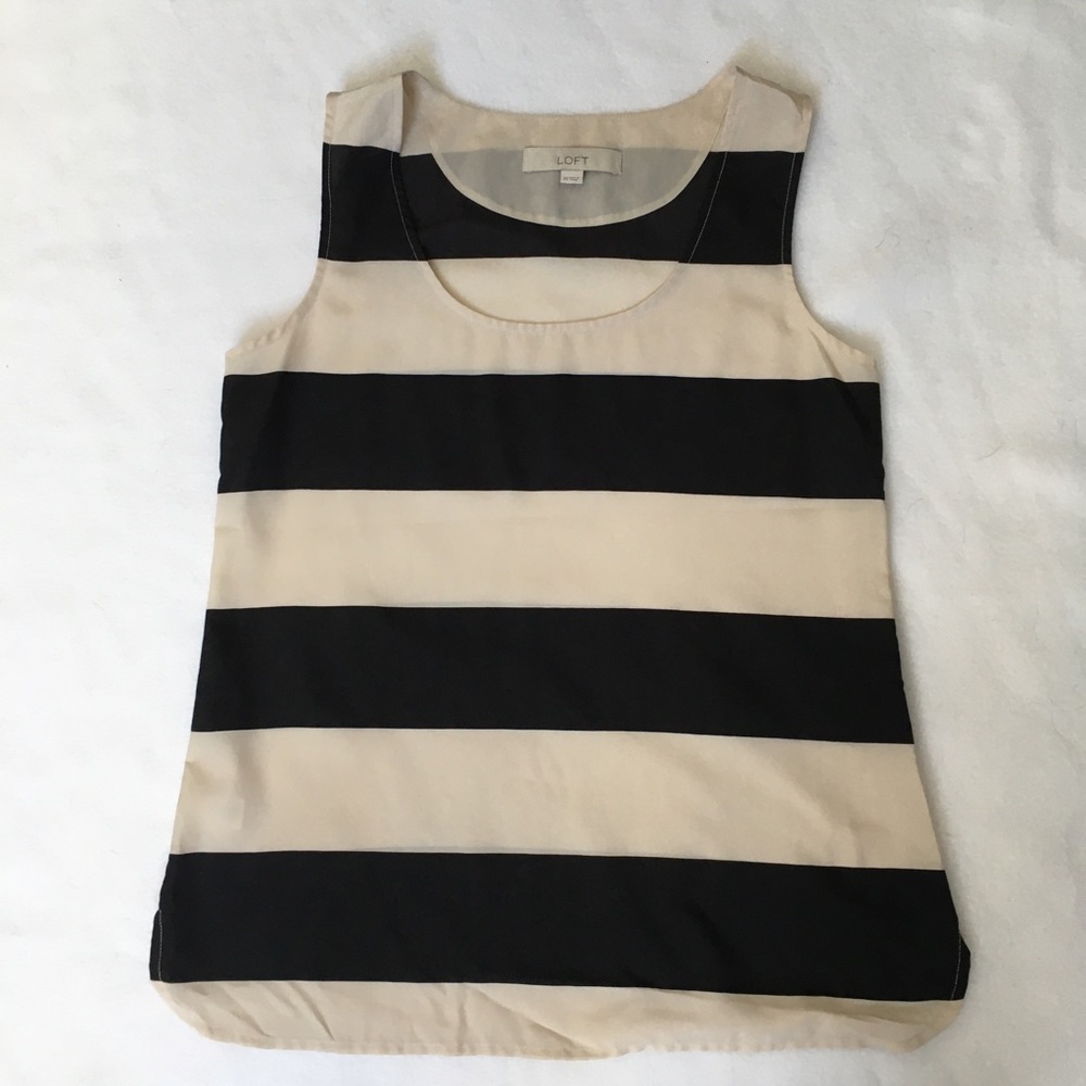 Loft striped sleeveless blouse